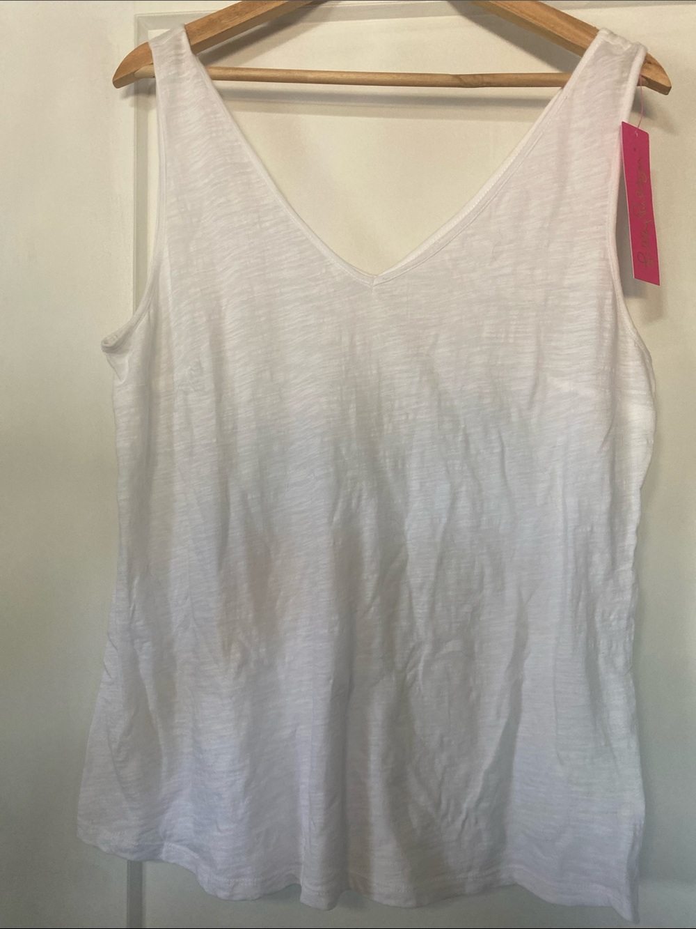Lilly Pulitzer White V-Neck Tank Top